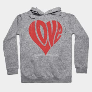 Retro Vintage Valentines Day Love Heart For Mens Womens Kids Hoodie